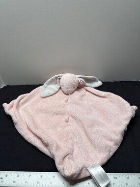 Angel Dear Pink Bunny Lovey Security Blanket For Babies Soft Plush 14x14 Inches